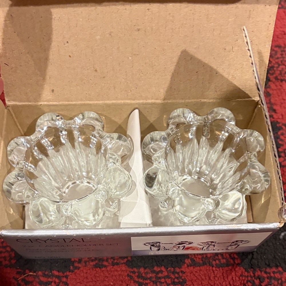Crystal candle holders